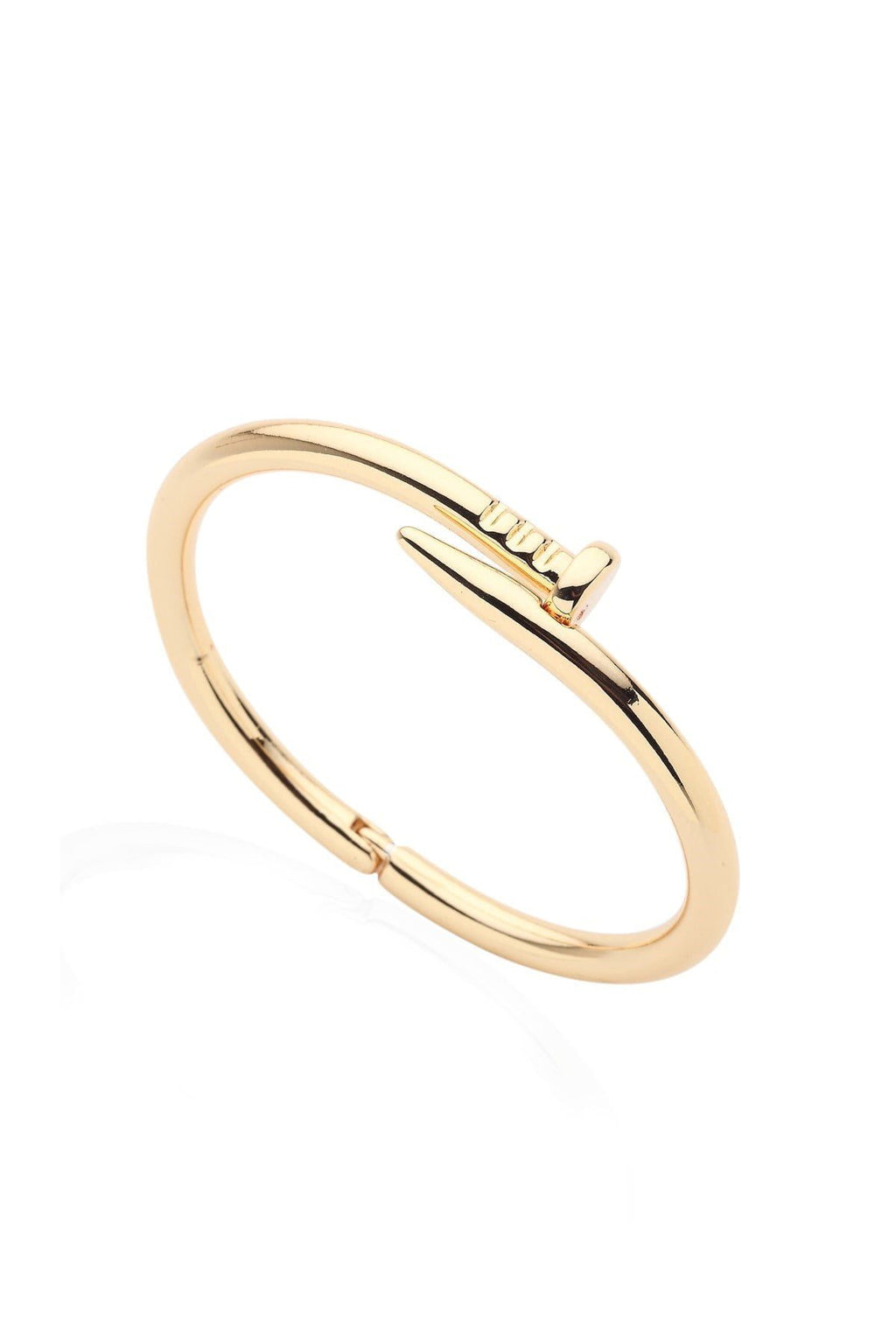 Çivi Model Gold Kelepçe Bileklik