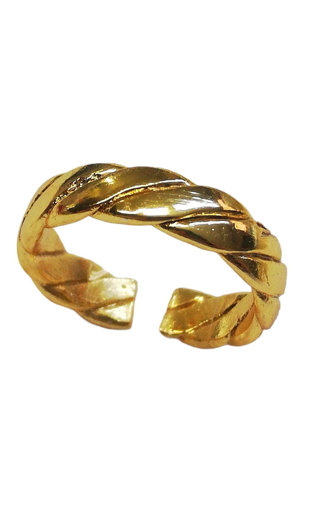 Gold Renk Kalın Burgu Yüzük