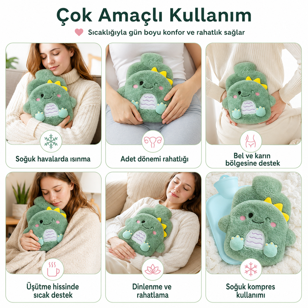 Küçük Dinazor Sıcak Su Torbası