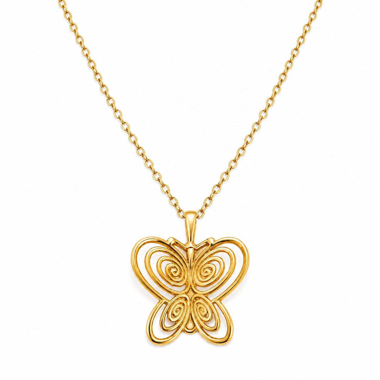 Füsun Gold Renk Metal Kolye