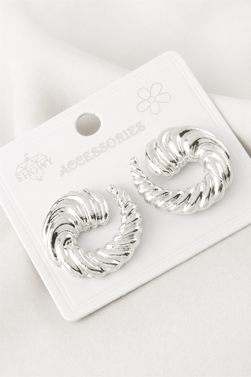 Heliks Sarmal Metal Küpe - Silver