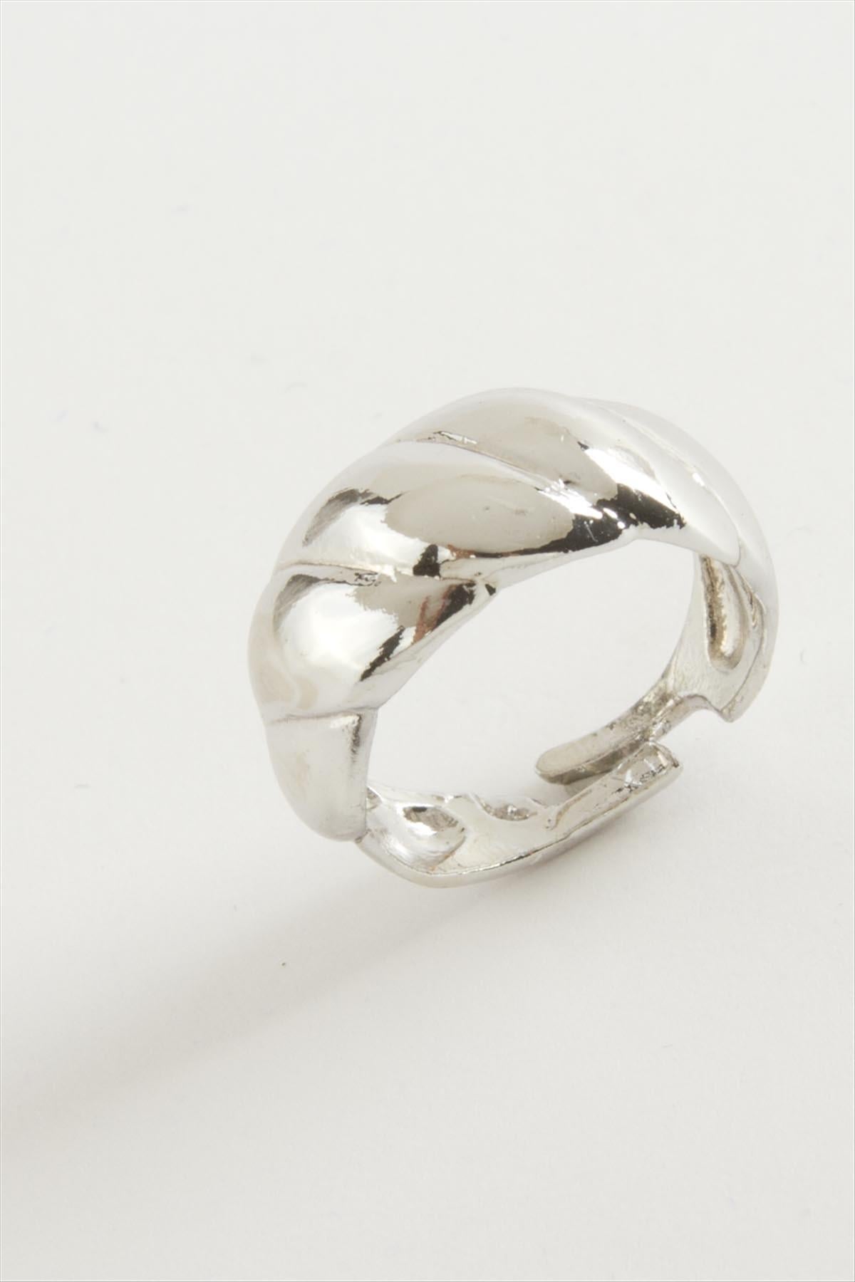 Burgulu Metal Yüzük - Silver