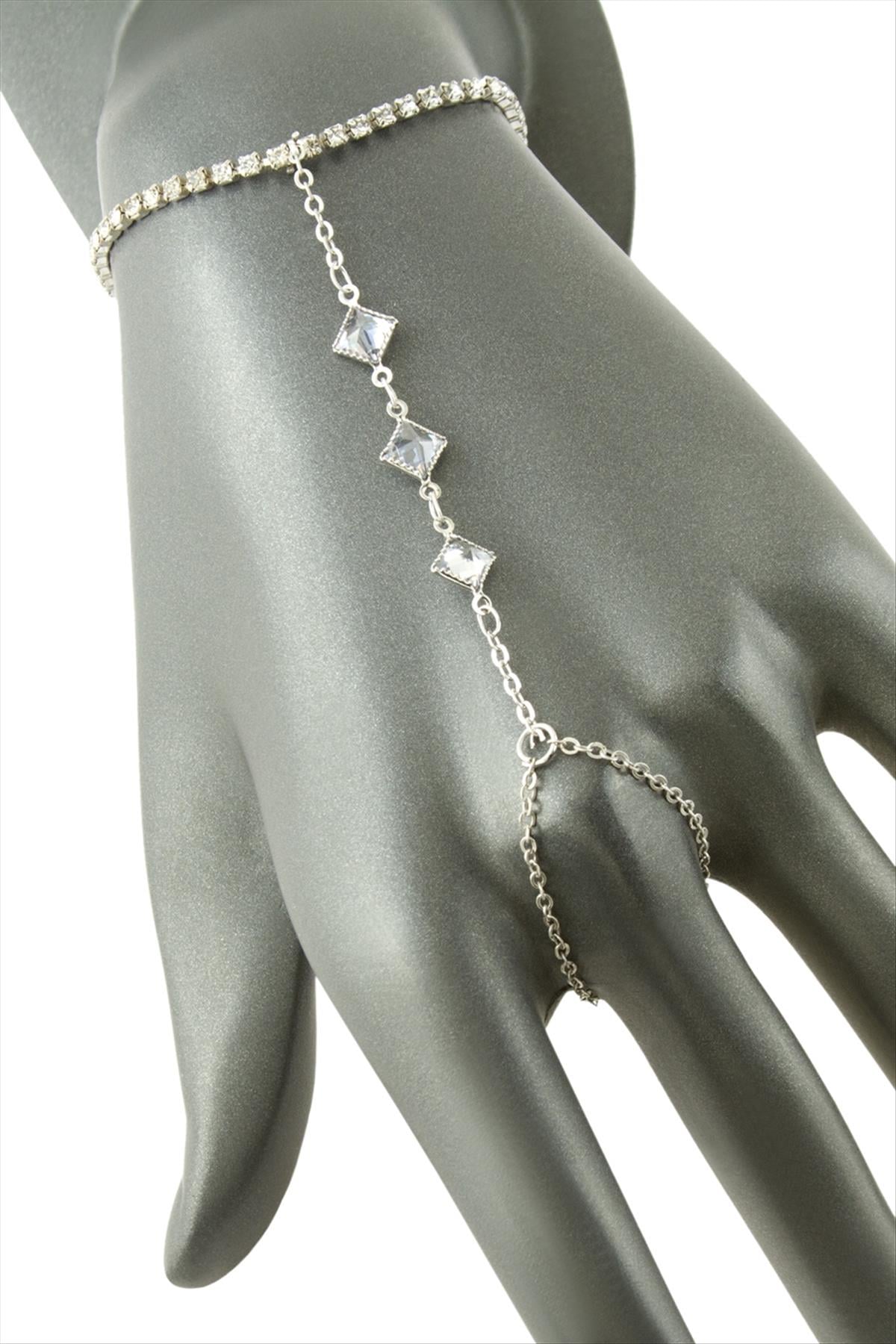 Dörtgen Taşlı Şahmeran - Silver