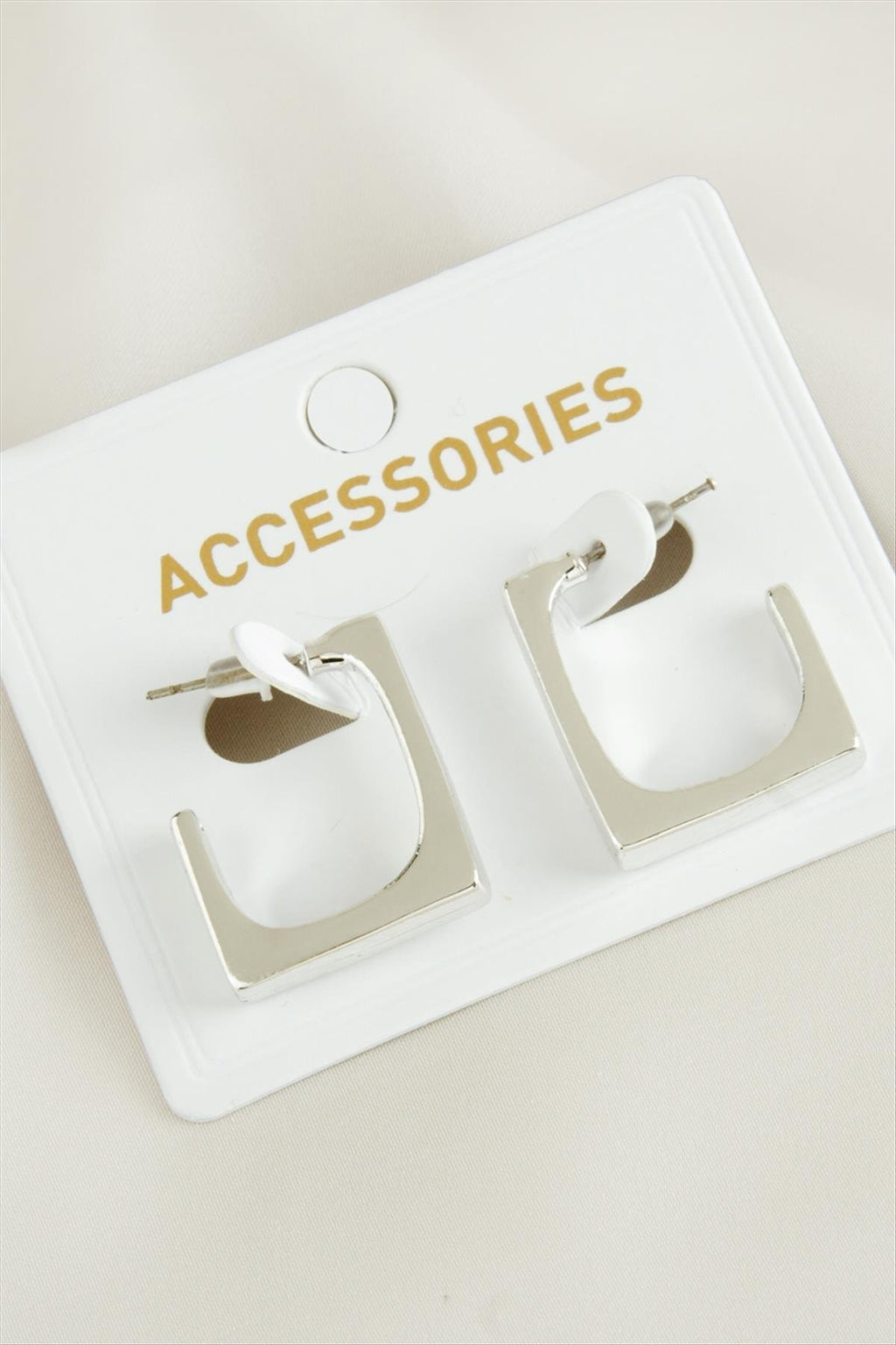 Kare Yeni Sezon Metal Küpe - Silver