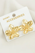 Bloom Gold Stud Küpe (3 cm - Sarı)