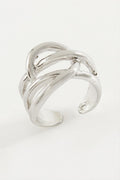 Oval Metal Yüzük - Silver