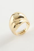 Oval Metal Yüzük Gold